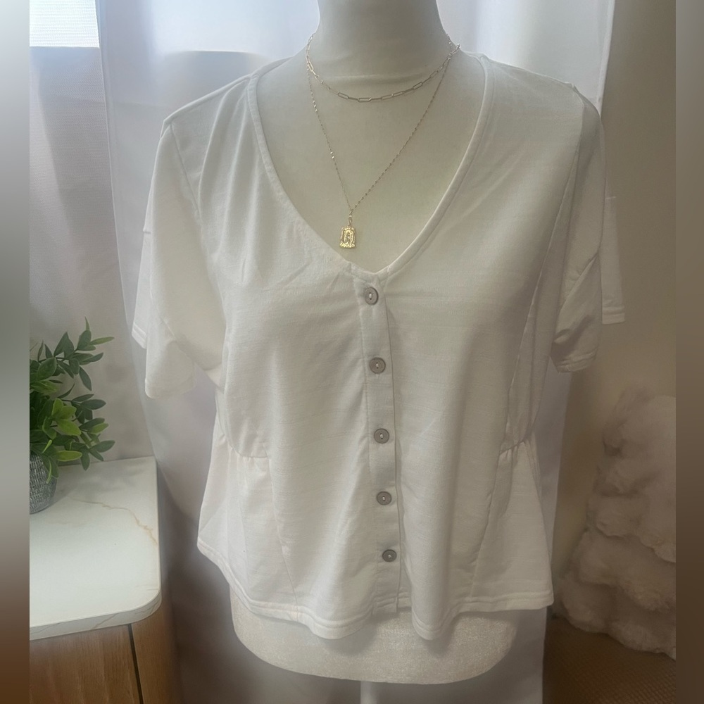Button down white blouse